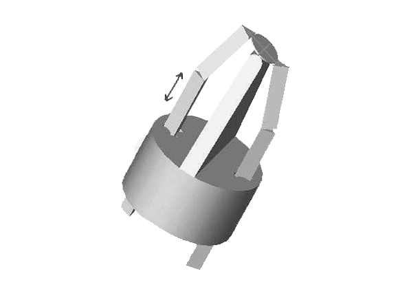 SolidWorks model of the Proposed 1 DOF Wrist | Semi-Automated Micro Assembly | Delphon