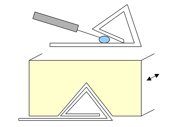 Process used to glue the beams in place | Semi-Automated Micro Assembly | Delphon