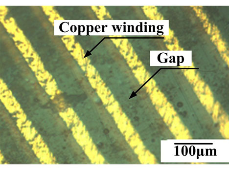 Copper Winding + Gap | Developing a Flexible Wireless Microcoil | Delphon
